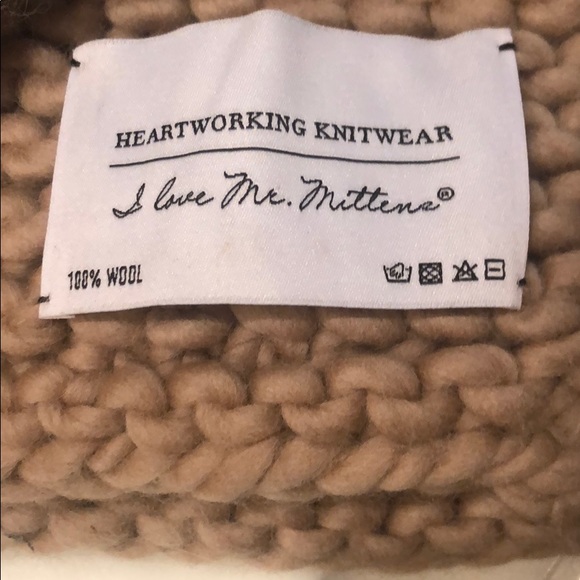 COPY - I Love Mr. Mittens hand knit scarf - Picture 3 of 3